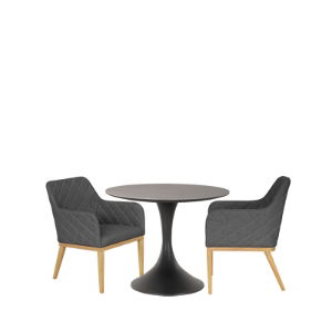 Sphere & Chequers 2 Seat Round Dining Set with 90cm Table