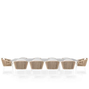 Linear & Moon 10 Seat Dining Set with Extendable 300cm Table