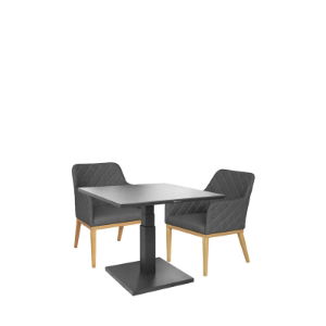 Rising & Chequers 4 Seat Square Dining Set with 90 x 90cm Table