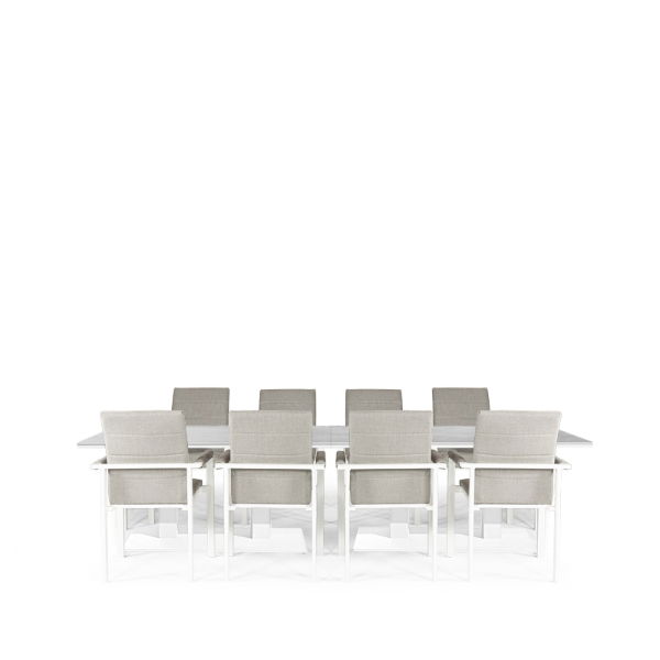 Rising & Arabian 8 Seat Rectangular Dining Set with x2 150 x 90cm tables