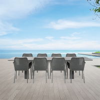 Rising & Matrix 8 Seat Rectangular Dining Set with x2 150 x 90cm tables