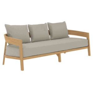 Churchill Teak Three Seater Sofa Cushion CLR