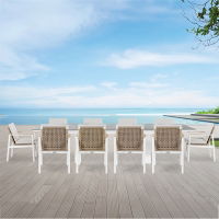 Linear & Lunar 10 Seat Dining Set with Extendable 300cm Table