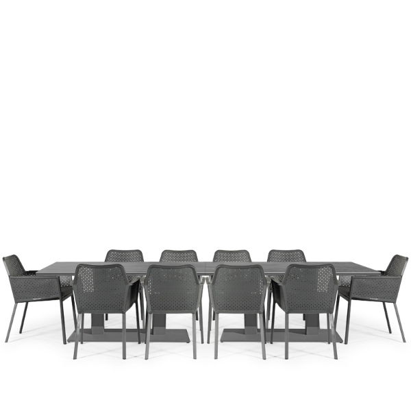 Rising & Matrix 10 Seat Rectangular Dining Set with x2 150 x 90cm tables