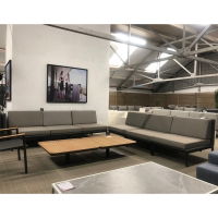 Excel 6 Seater Corner Sofa Set - 6 Middles & Zone Coffee Table CLR
