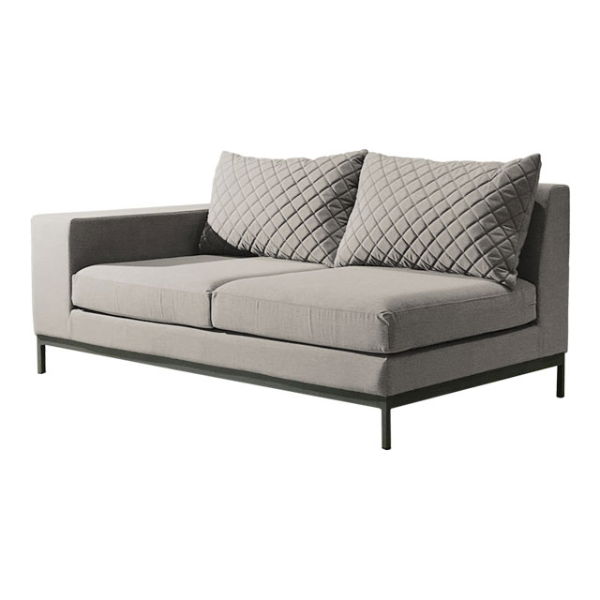 Arctic Two Seater Sofa Right End-Charcoal/Stone Natte