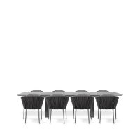 Linear & Moon 8 Seat Dining Set with Extendable 300cm Table