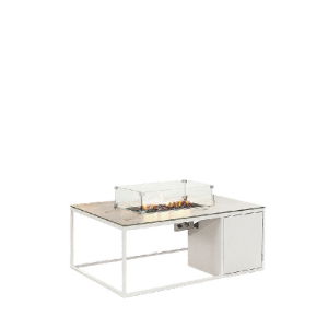 Flame Lounge Fire Table - White/Stone CLR