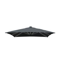 3.5m x 2.5m Rectangular Parasol - Canopy Only - Black CLR