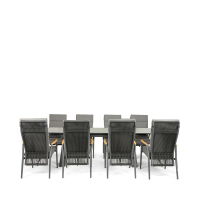 Linear & Gravity 8 Seat Dining Set with Extendable 300cm Table