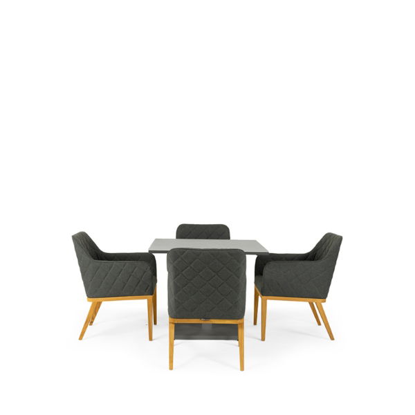 Rising & Chequers 4 Seat Square Dining Set with 90 x 90cm Table