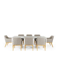 Apollo & Chequers 8 Seat Rectangular Dining Set with 240 x 100cm Table