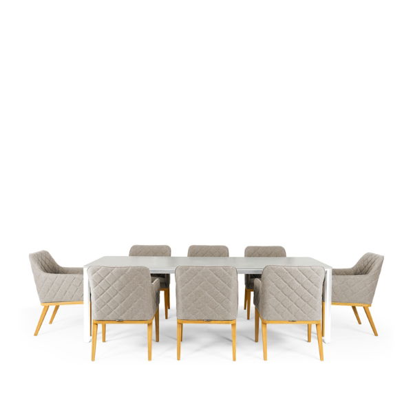 Apollo & Chequers 8 Seat Rectangular Dining Set with 240 x 100cm Table