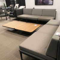 Excel 6 Seater Corner Sofa Set - 6 Middles & Zone Coffee Table CLR
