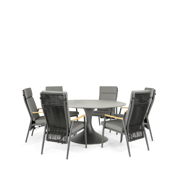 Sphere & Gravity 6 Seat Round Dining Set with 160cmØ Table