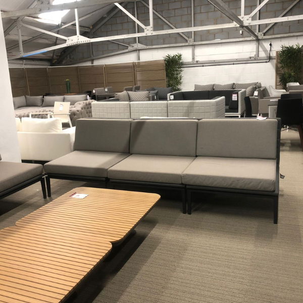 Excel 6 Seater Corner Sofa Set - 6 Middles & Zone Coffee Table CLR